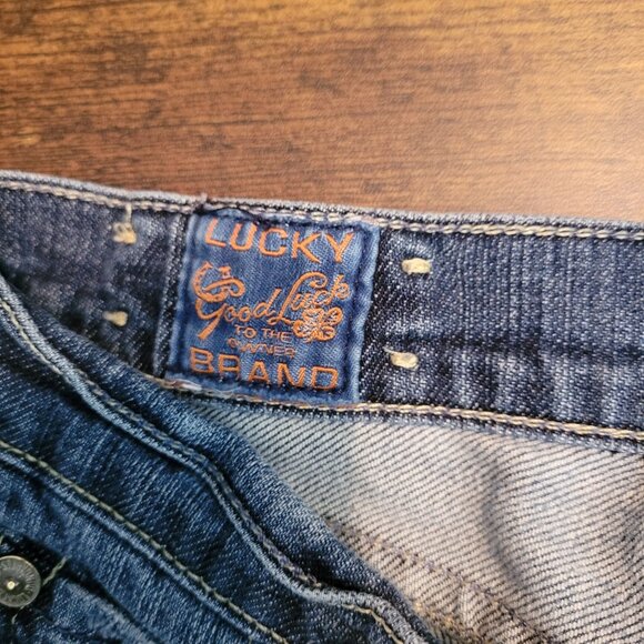 Lucky Brand Jeans Size 6 Gene Montesano Crop Dunagrees USA Medium Light Wash - Picture 6 of 14